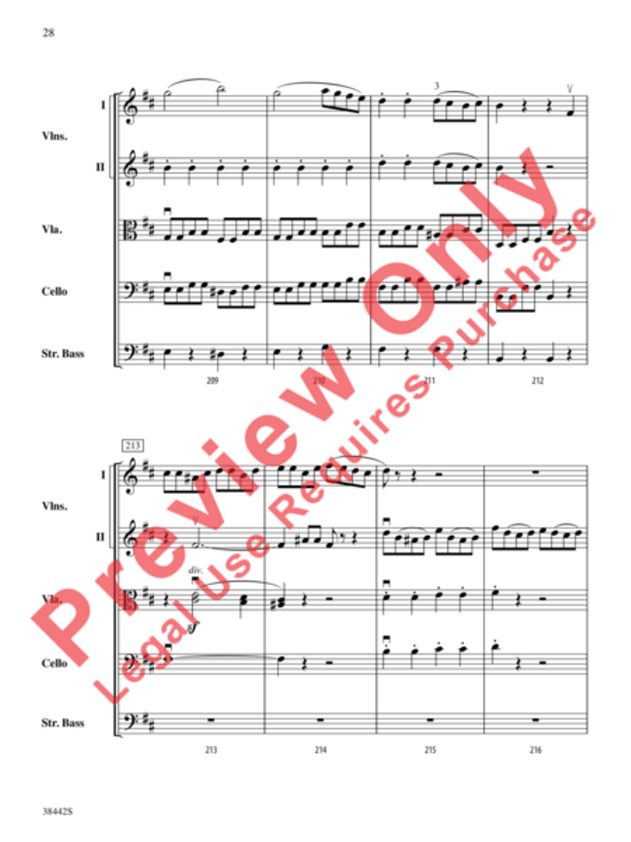 Sonata, Opus 10, No. 3 Sonata, Opus 10, No. 3 String Orchestra scores gallery preview page 29