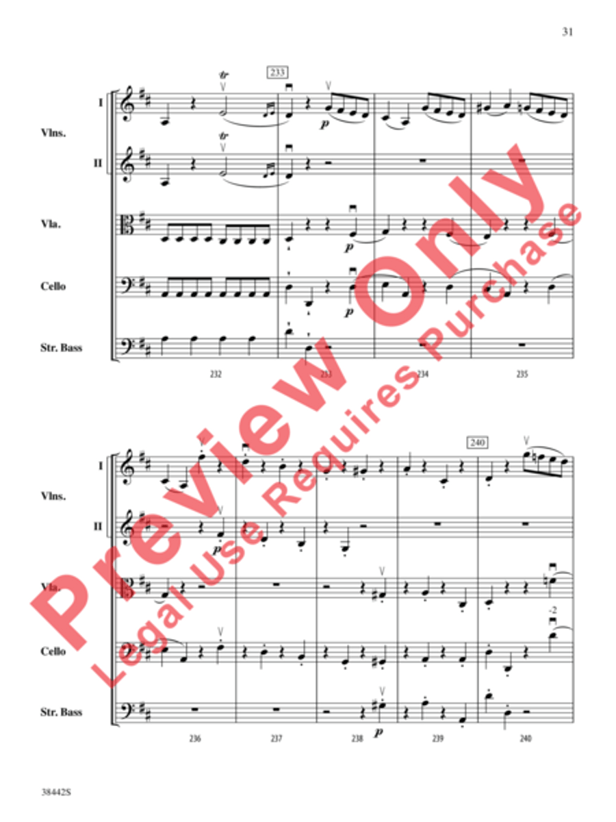 Sonata, Opus 10, No. 3 Sonata, Opus 10, No. 3 String Orchestra scores gallery preview page 32