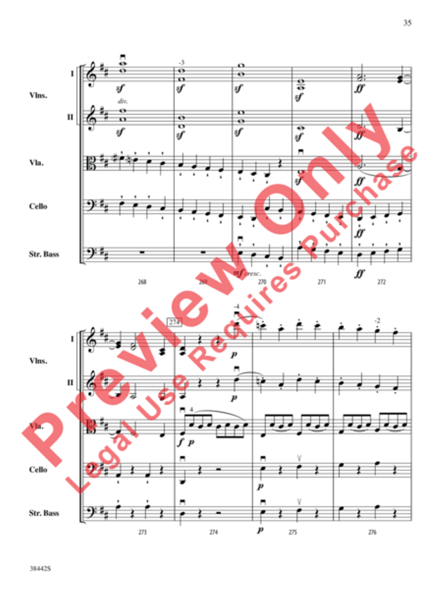 Sonata, Opus 10, No. 3 Sonata, Opus 10, No. 3 String Orchestra scores gallery preview page 36