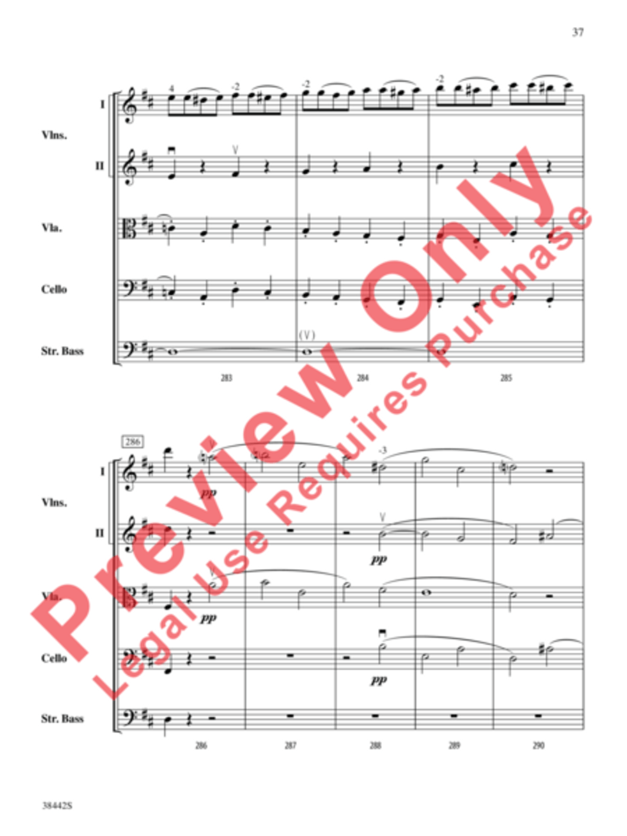 Sonata, Opus 10, No. 3 Sonata, Opus 10, No. 3 String Orchestra scores gallery preview page 38