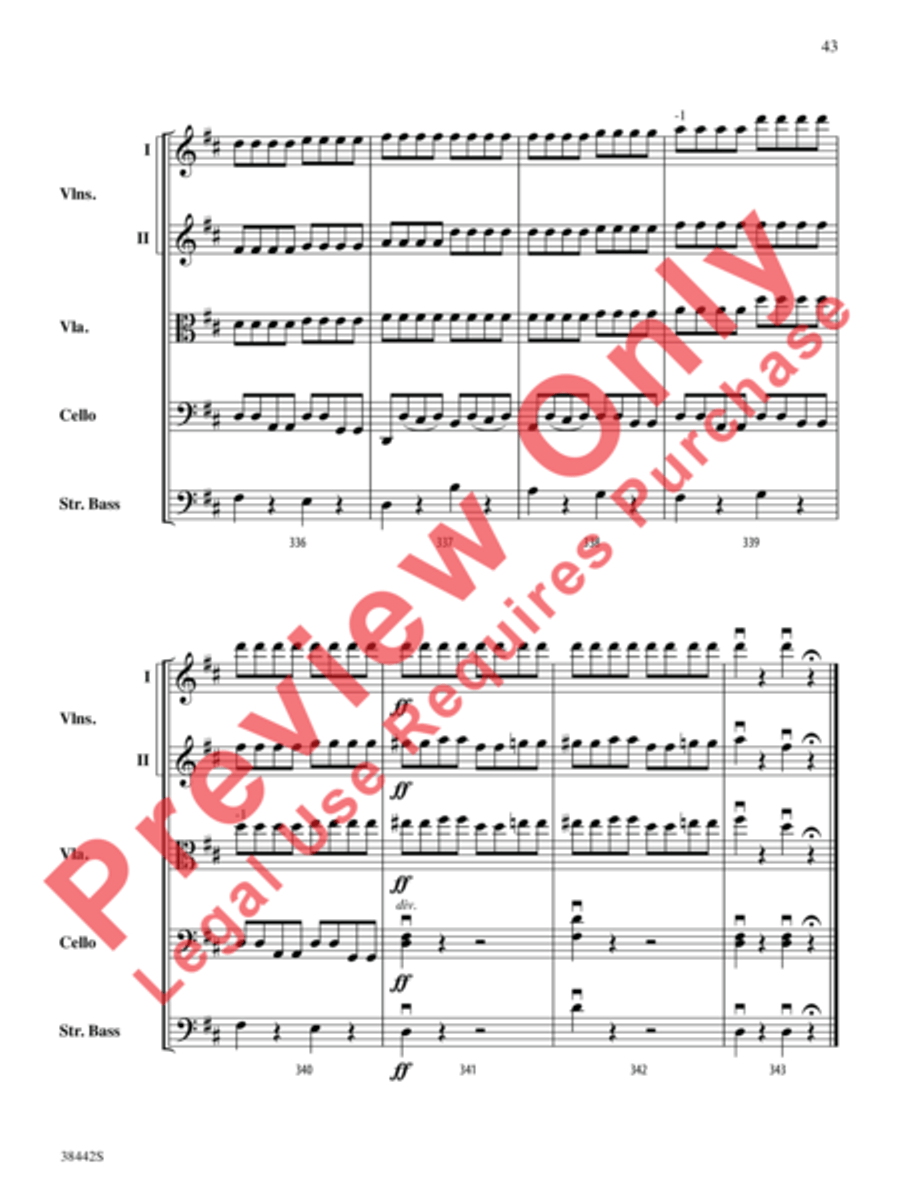 Sonata, Opus 10, No. 3 Sonata, Opus 10, No. 3 String Orchestra scores gallery preview page 44