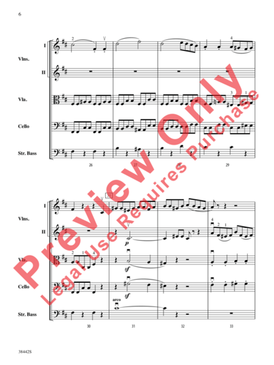 Sonata, Opus 10, No. 3 Sonata, Opus 10, No. 3 String Orchestra scores gallery preview page 7