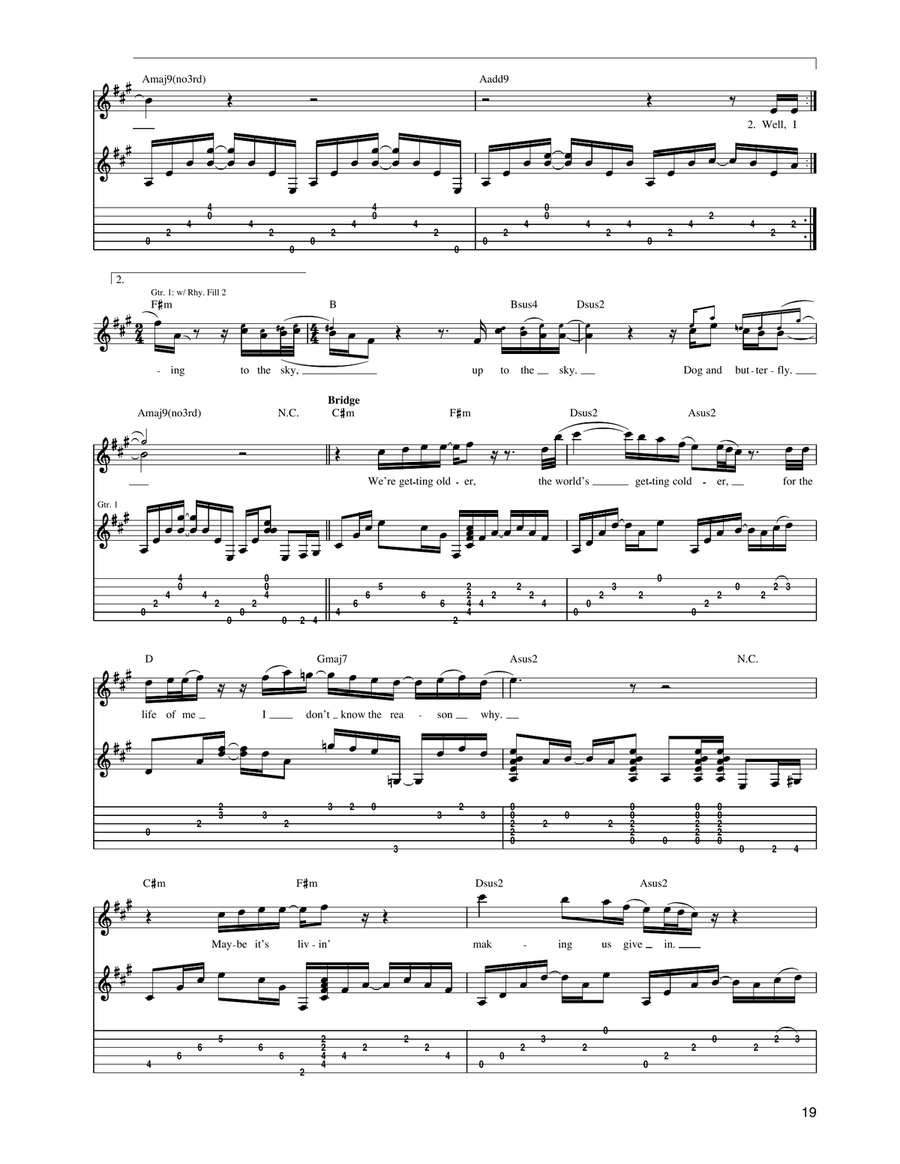 Dog & Butterfly Dog & Butterfly Acoustic Guitar scores gallery preview page 3