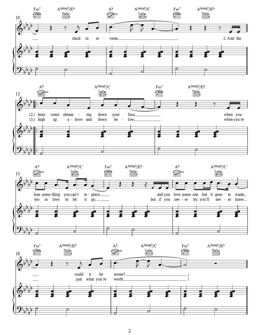 Fix You Fix You Acoustic Guitar scores gallery preview page 2