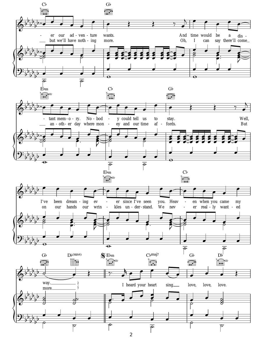 Love, Love, Love Love, Love, Love Acoustic Guitar scores gallery preview page 2