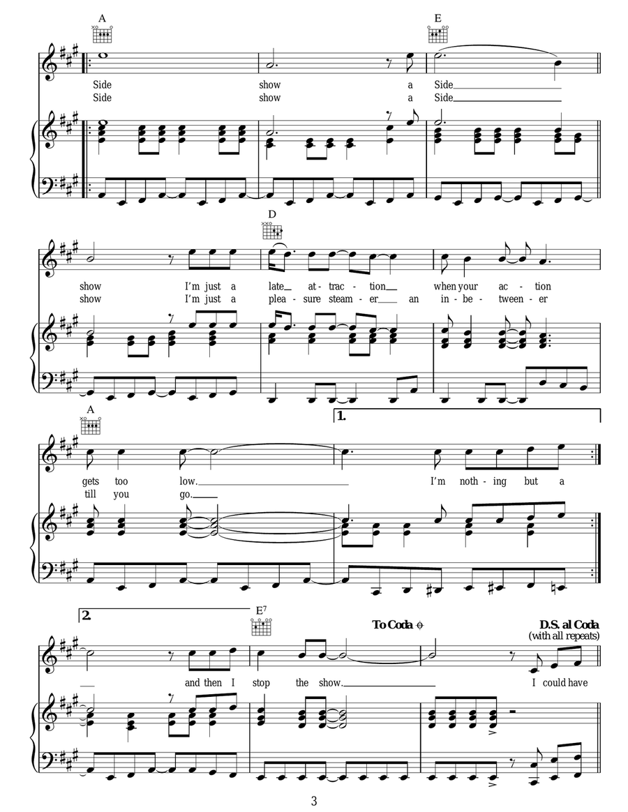 Sideshow Sideshow Guitar scores gallery preview page 3