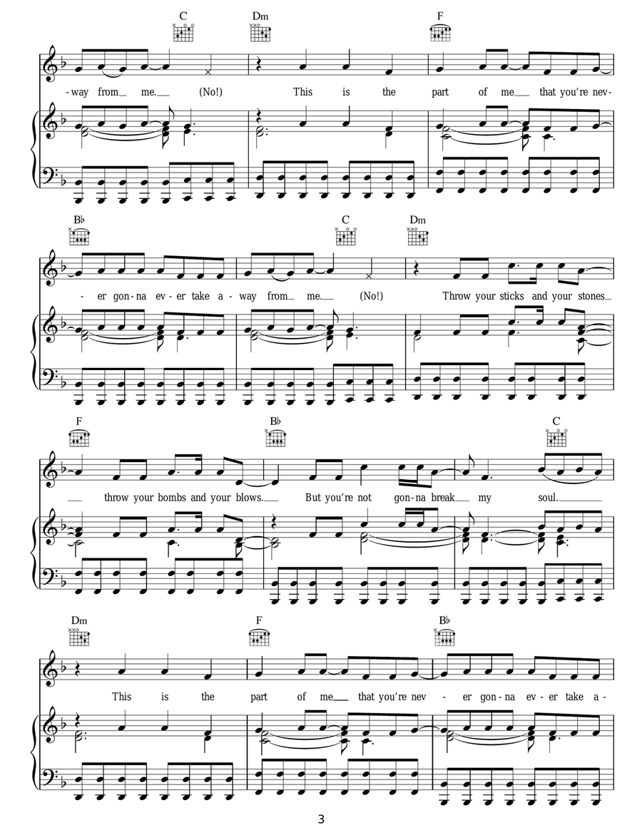 Part Of Me Part Of Me Piano, Vocal, Guitar scores gallery preview page 3
