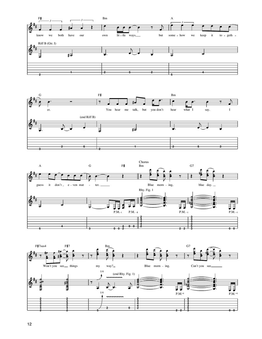Blue Morning, Blue Day Blue Morning, Blue Day Acoustic Guitar scores gallery preview page 2
