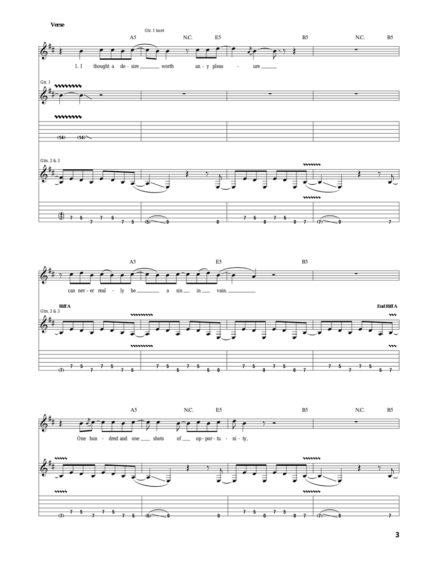 Black Swan Black Swan Acoustic Guitar scores gallery preview page 3