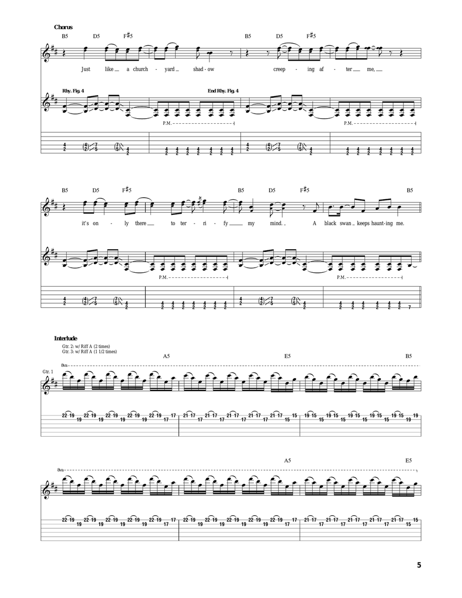 Black Swan Black Swan Acoustic Guitar scores gallery preview page 5