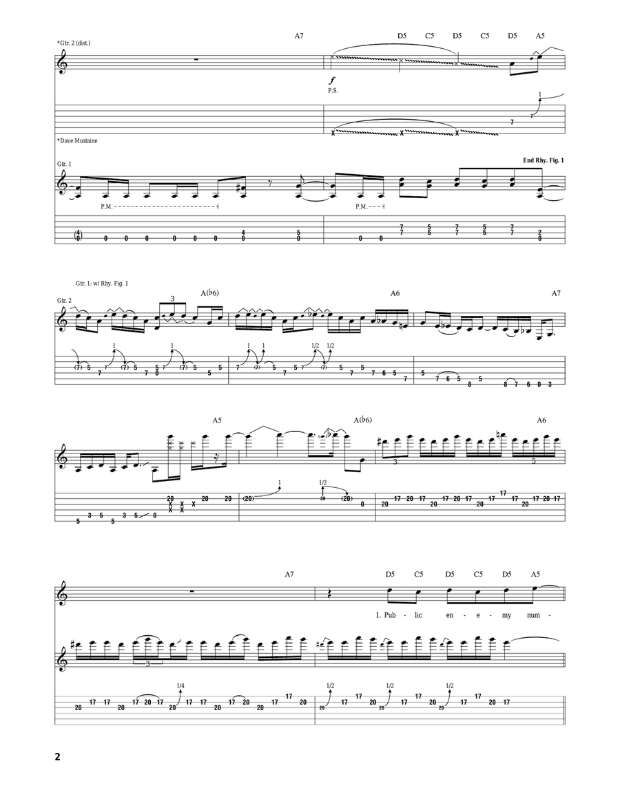 Public Enemy No. 1 Public Enemy No. 1 Acoustic Guitar scores gallery preview page 2