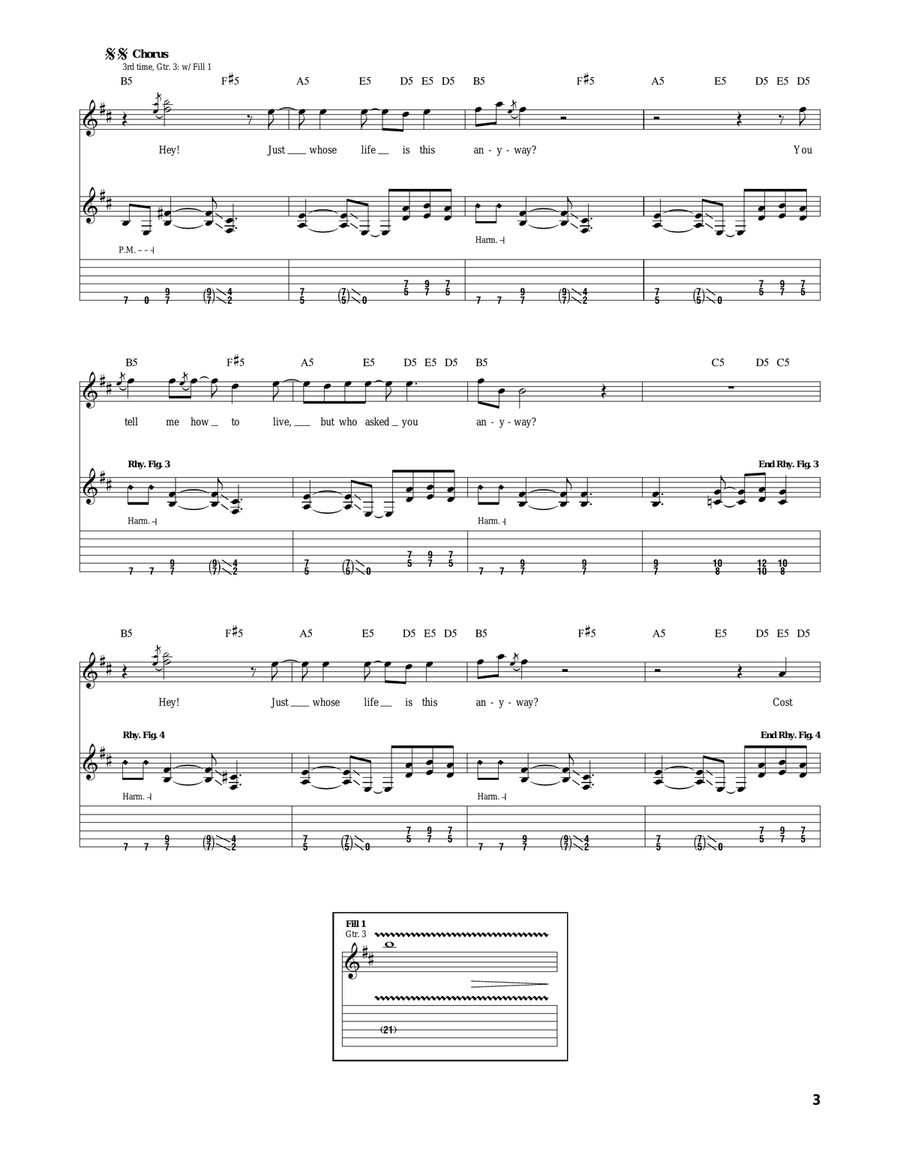 Whose Life (Is It Anyways?) Acoustic Guitar scores gallery preview page 3