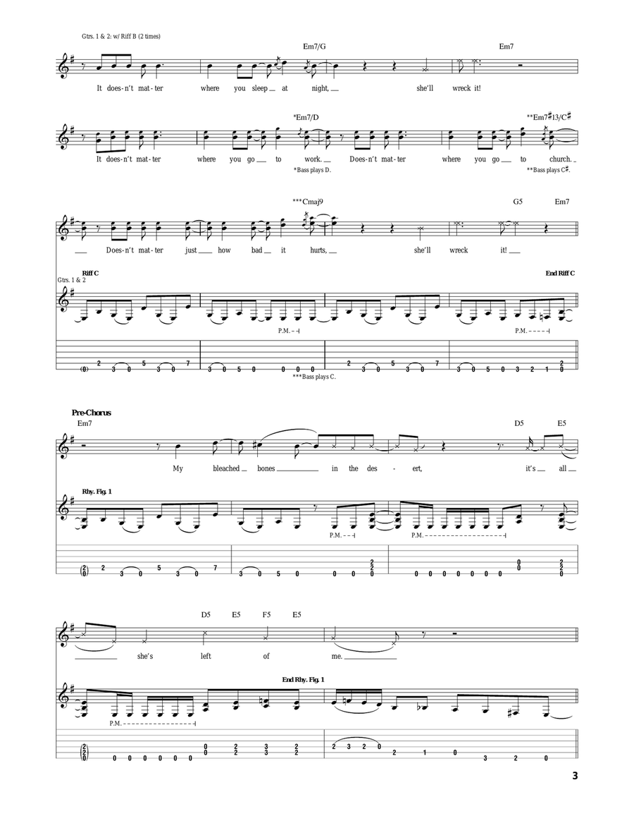 Wrecker Wrecker Acoustic Guitar scores gallery preview page 3