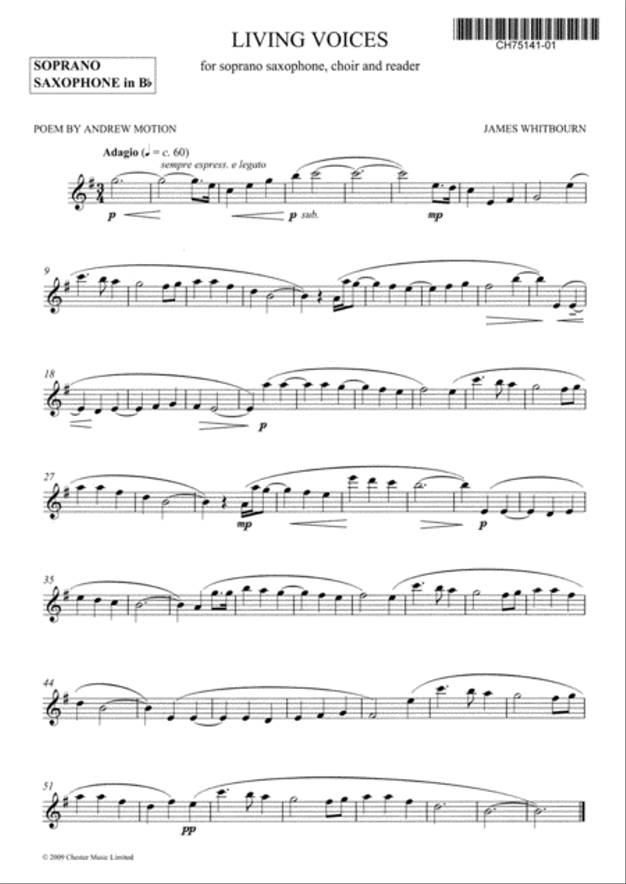 Living Voices Living Voices Choir scores gallery preview page 1