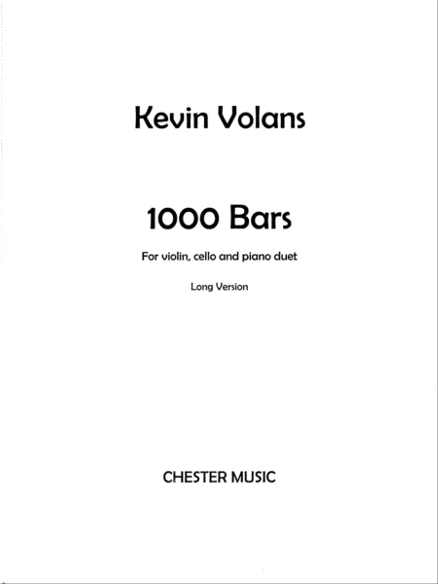 1000 Bars 1000 Bars Piano Trio scores gallery preview page 1