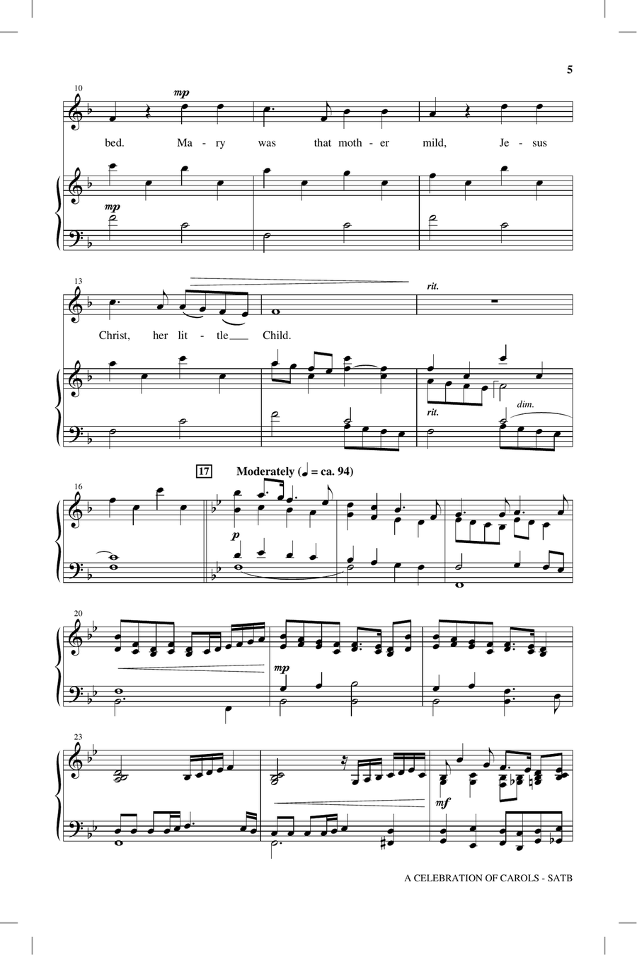 A Celebration Of Carols A Celebration Of Carols 4-Part scores gallery preview page 2