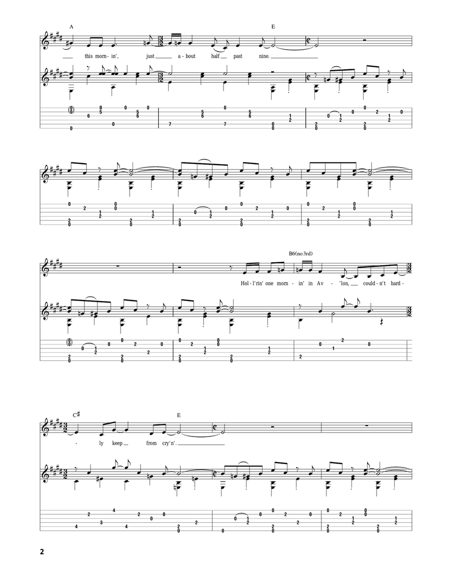 Avalon Blues Avalon Blues Acoustic Guitar scores gallery preview page 2