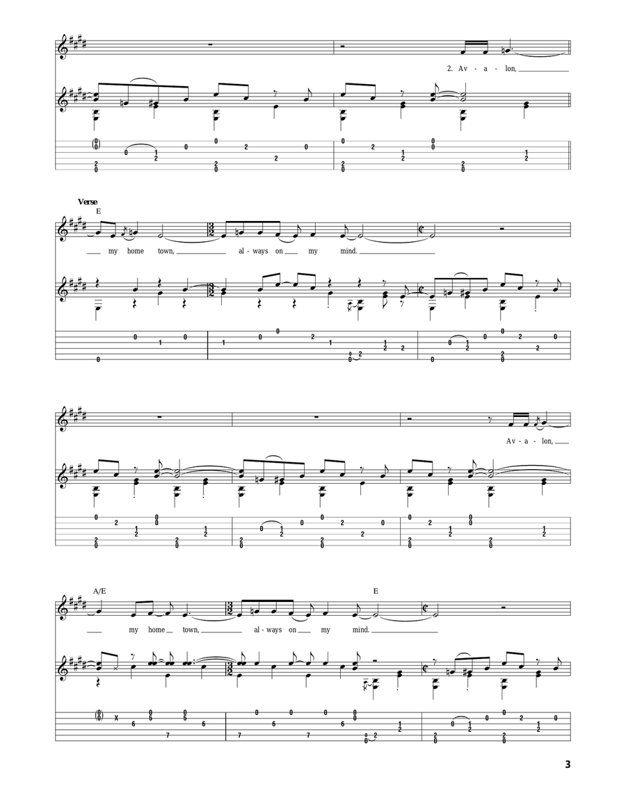 Avalon Blues Avalon Blues Acoustic Guitar scores gallery preview page 3