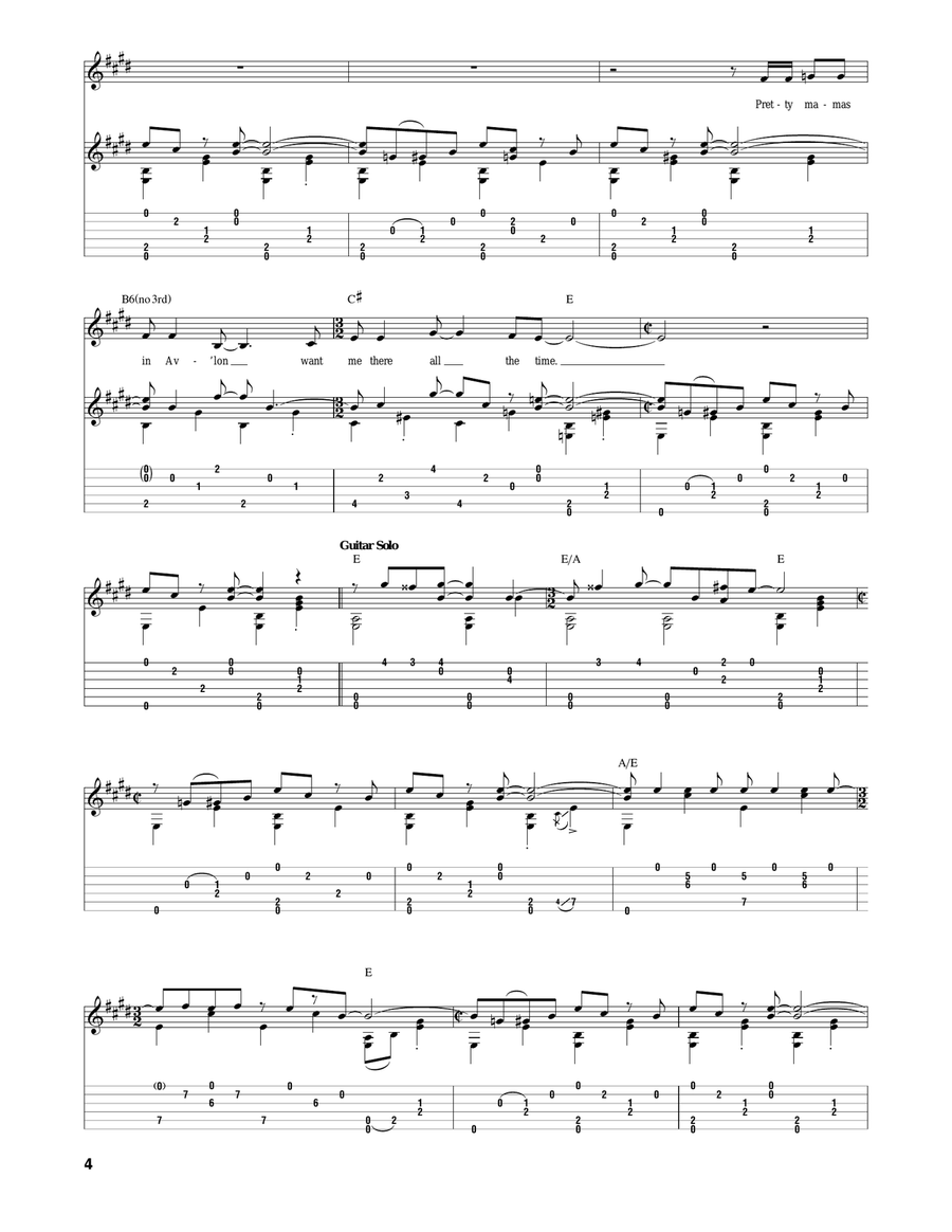 Avalon Blues Avalon Blues Acoustic Guitar scores gallery preview page 4