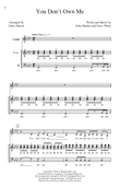 You Don't Own Me (arr. Deke Sharon)