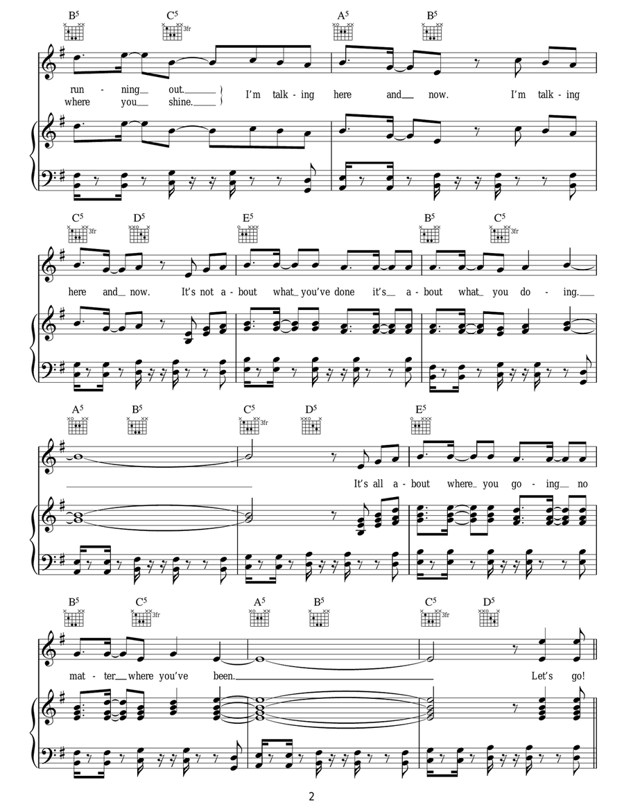 Let's Go Let's Go Acoustic Guitar scores gallery preview page 2