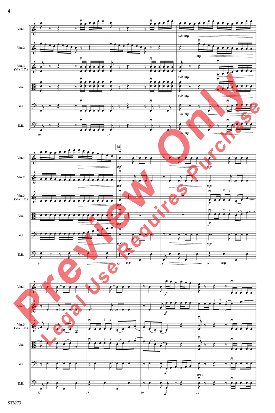 Heart of Fire Heart of Fire String Orchestra scores gallery preview page 4