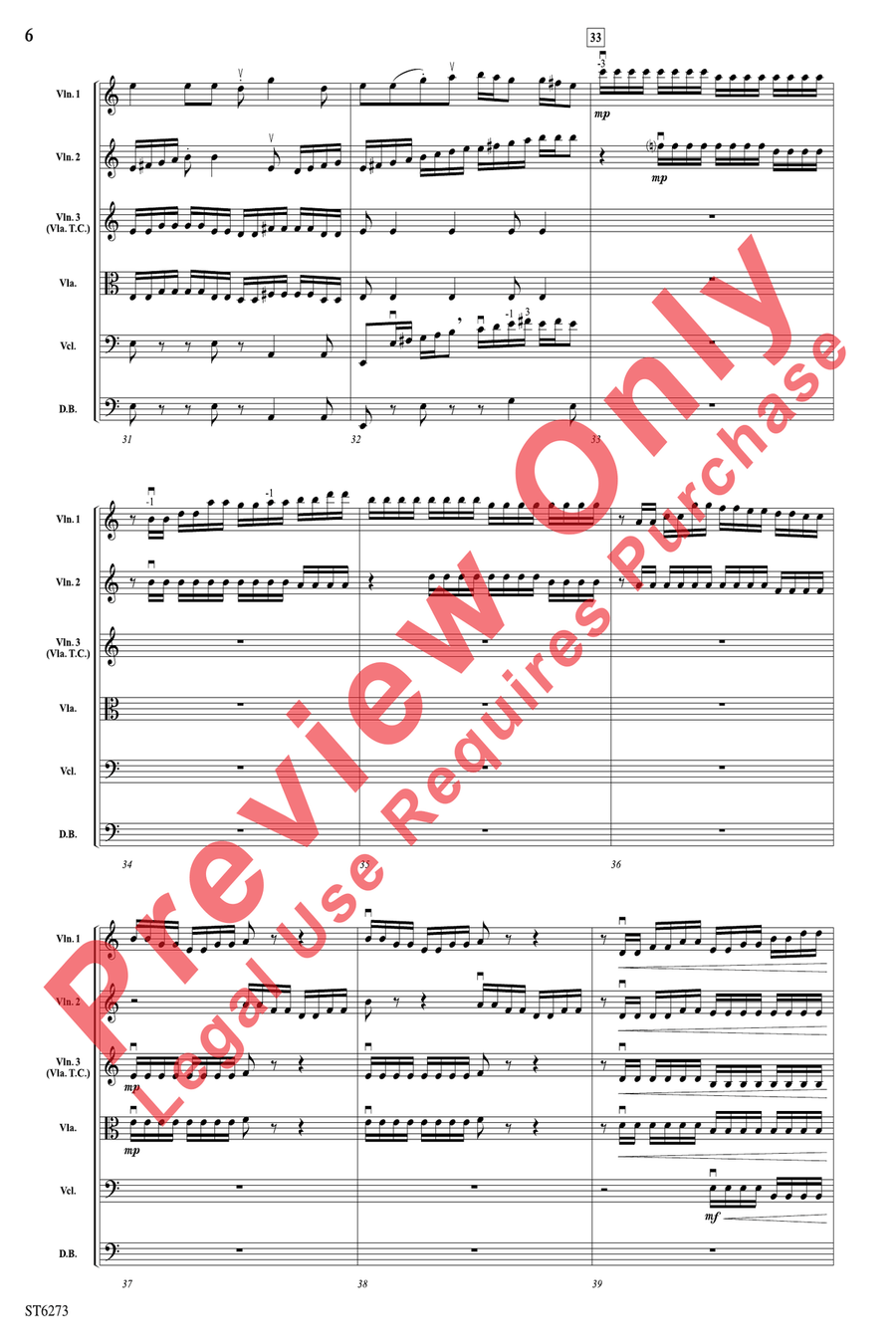 Heart of Fire Heart of Fire String Orchestra scores gallery preview page 6