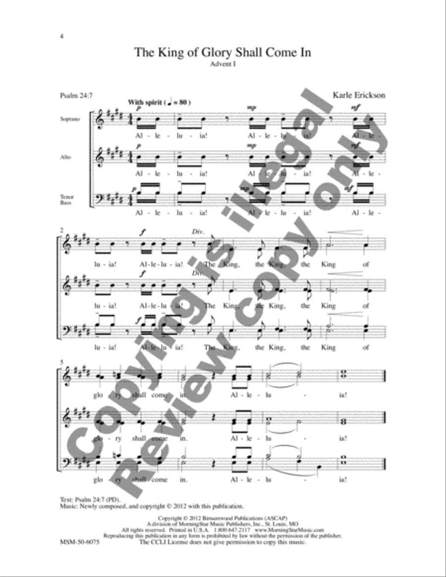 Choral Calls to Worship, Volume 4: Advent/Christmas/Epiphany Divisi scores gallery preview page 3