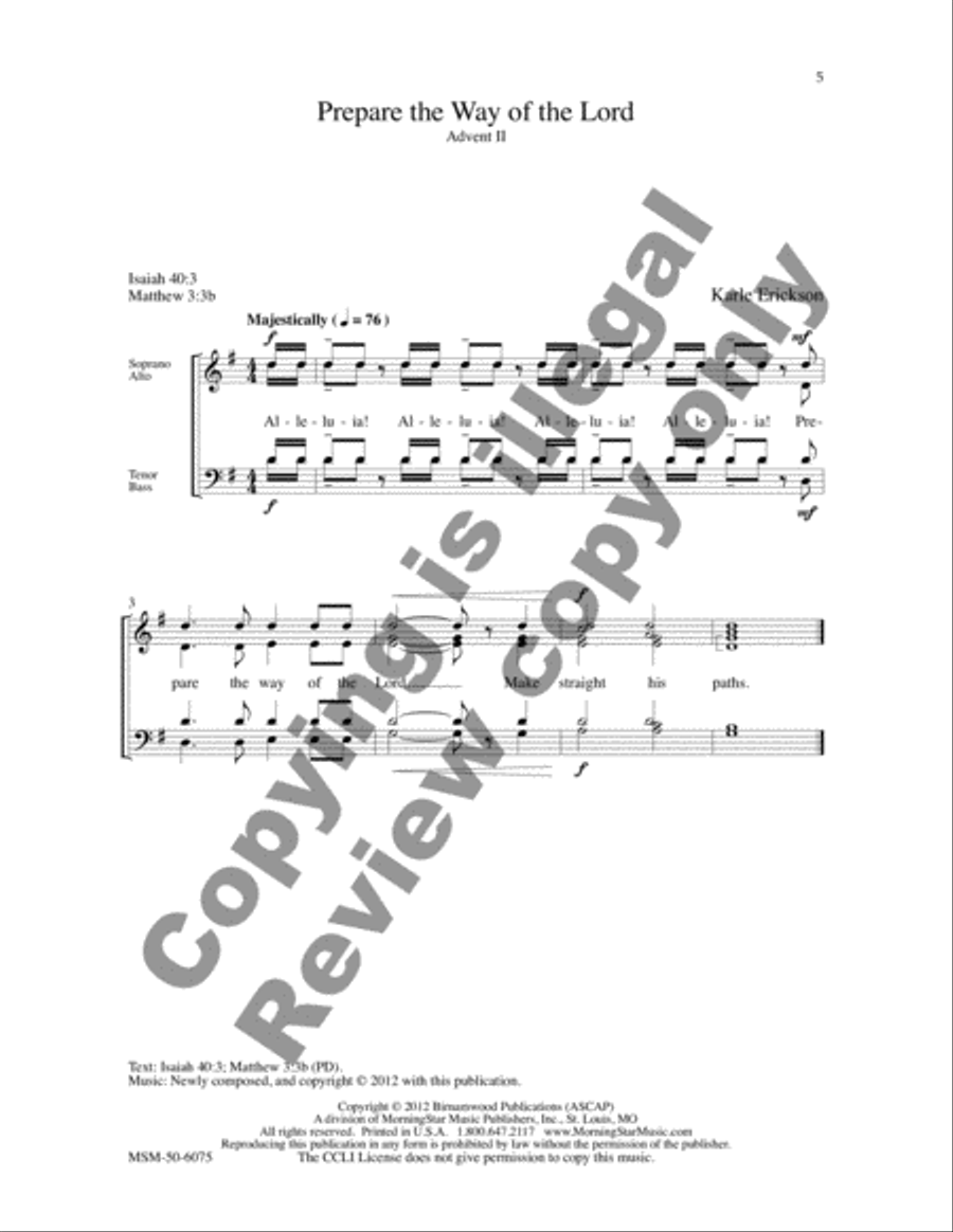 Choral Calls to Worship, Volume 4: Advent/Christmas/Epiphany Divisi scores gallery preview page 4