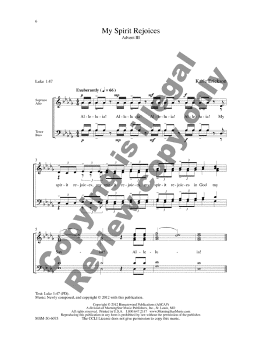 Choral Calls to Worship, Volume 4: Advent/Christmas/Epiphany Divisi scores gallery preview page 5
