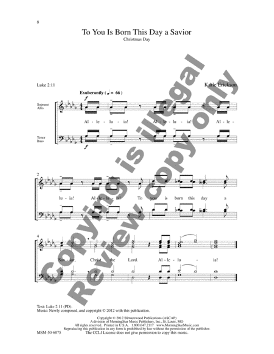 Choral Calls to Worship, Volume 4: Advent/Christmas/Epiphany Divisi scores gallery preview page 7