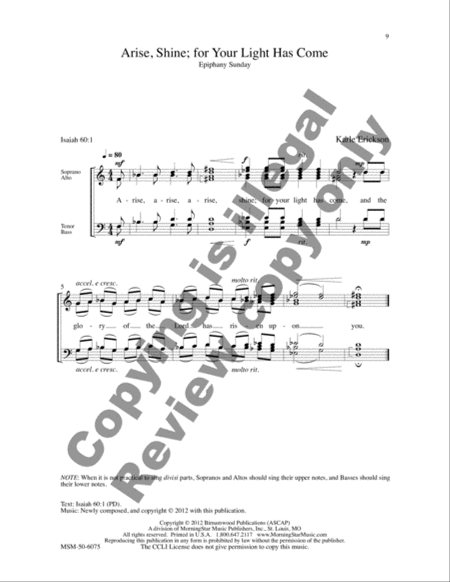 Choral Calls to Worship, Volume 4: Advent/Christmas/Epiphany Divisi scores gallery preview page 8