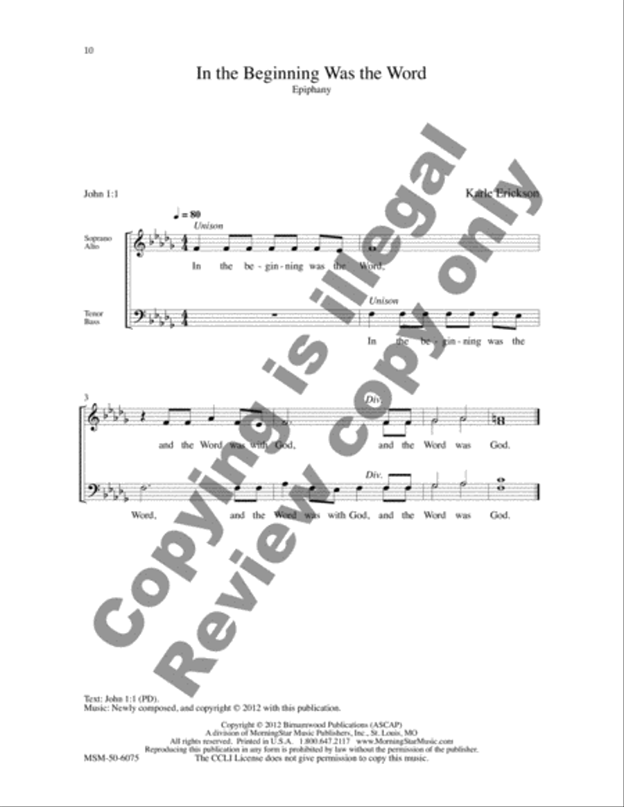 Choral Calls to Worship, Volume 4: Advent/Christmas/Epiphany Divisi scores gallery preview page 9