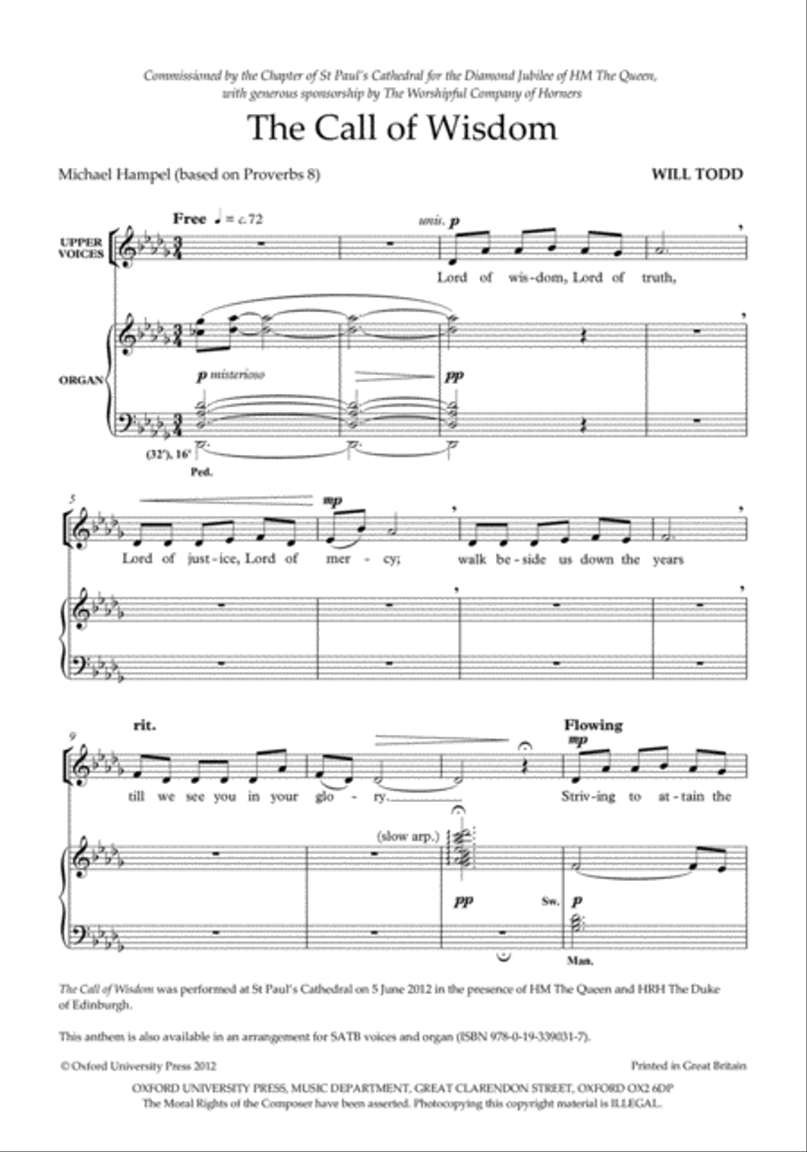 The Call of Wisdom 2-Part scores gallery preview page 2