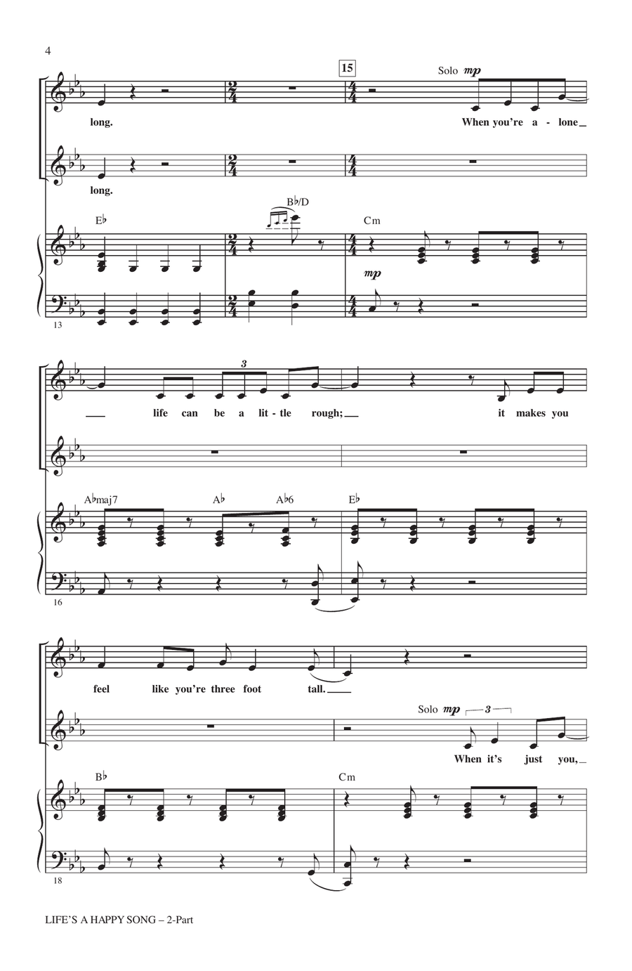 Life's A Happy Song Life's A Happy Song 2-Part scores gallery preview page 3