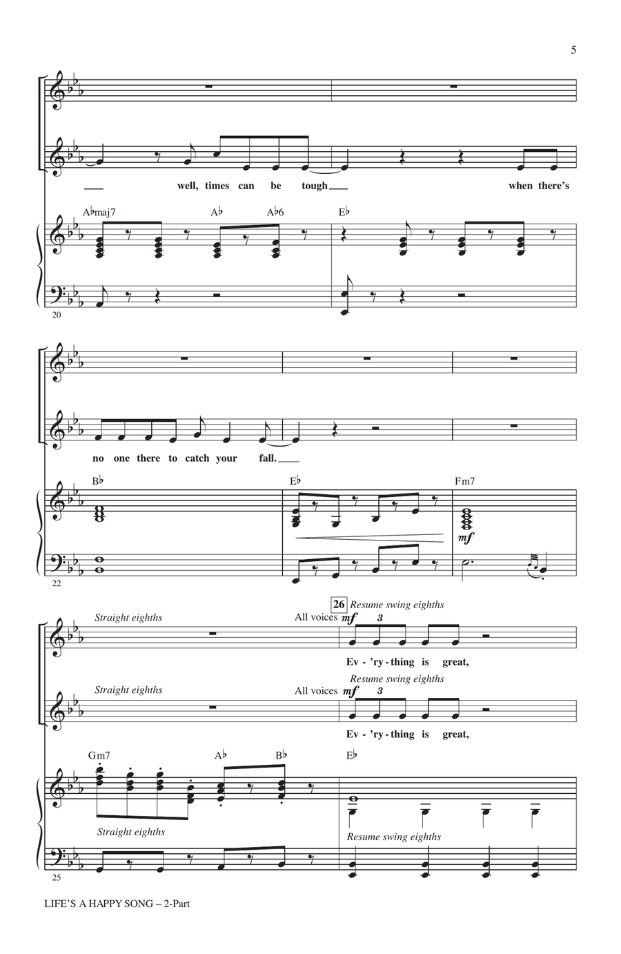 Life's A Happy Song Life's A Happy Song 2-Part scores gallery preview page 4