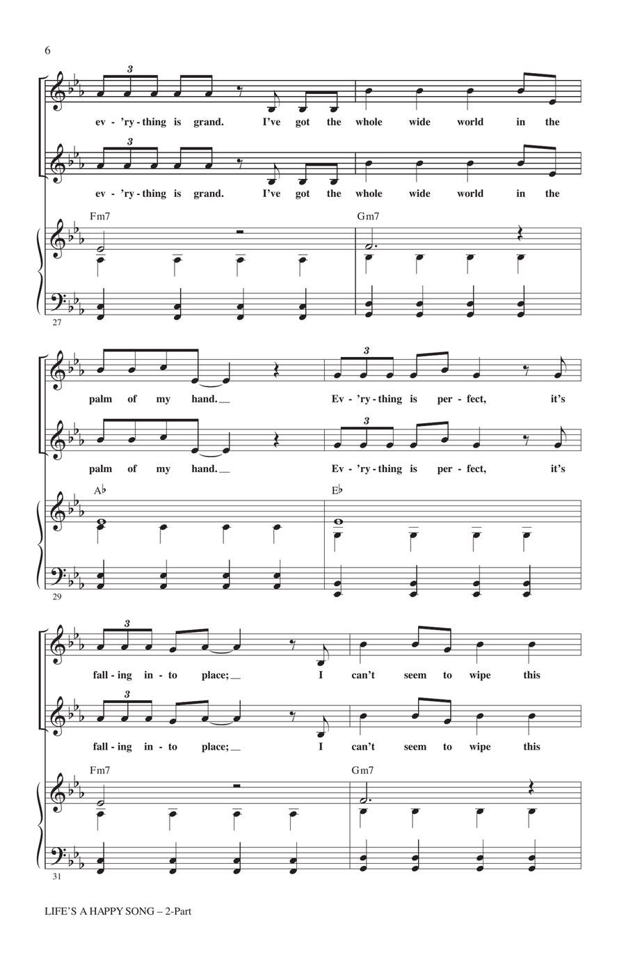 Life's A Happy Song Life's A Happy Song 2-Part scores gallery preview page 5