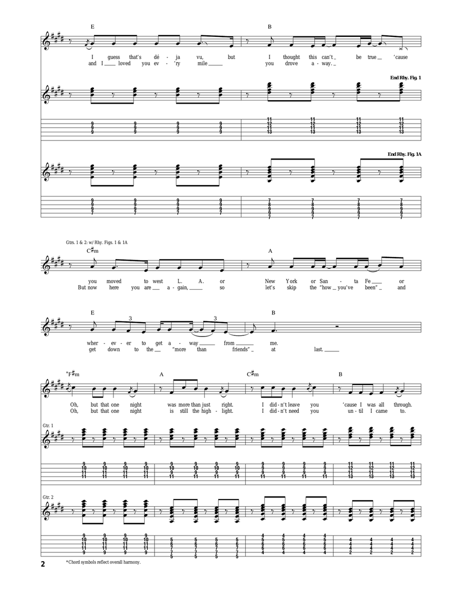 Drive By Drive By Acoustic Guitar scores gallery preview page 2