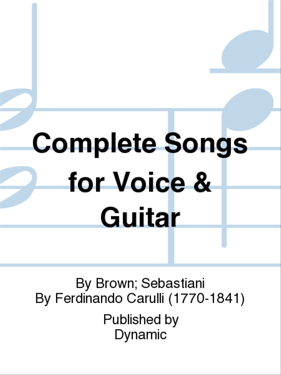 Complete Songs for Voice & Guitar Classical Guitar scores gallery preview page 1