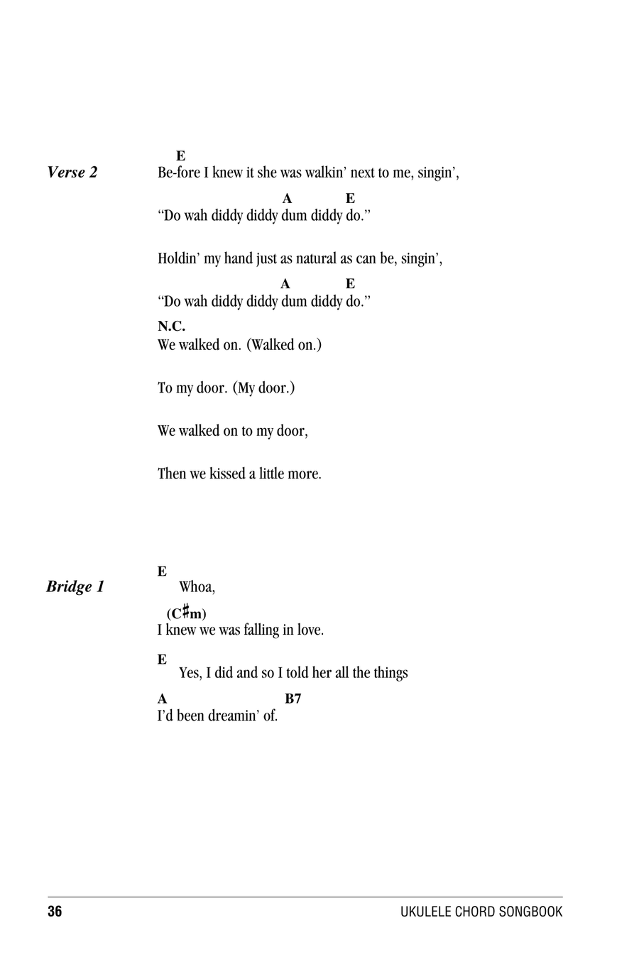 Do Wah Diddy Diddy Do Wah Diddy Diddy Ukulele scores gallery preview page 2