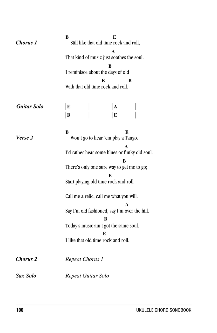 Old Time Rock & Roll Old Time Rock & Roll Ukulele scores gallery preview page 2