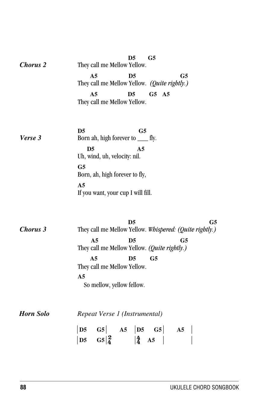 Mellow Yellow Mellow Yellow Ukulele scores gallery preview page 2