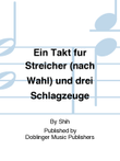 Ein Takt fur Streicher (nach Wahl) und drei Schlagzeuge