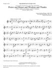 Praise and Honor and Wisdom and Thanks (Downloadable Brass Parts)