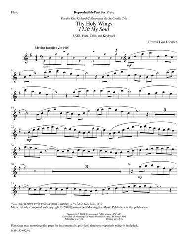 Thy Holy Wings (Flute and Cello Parts)