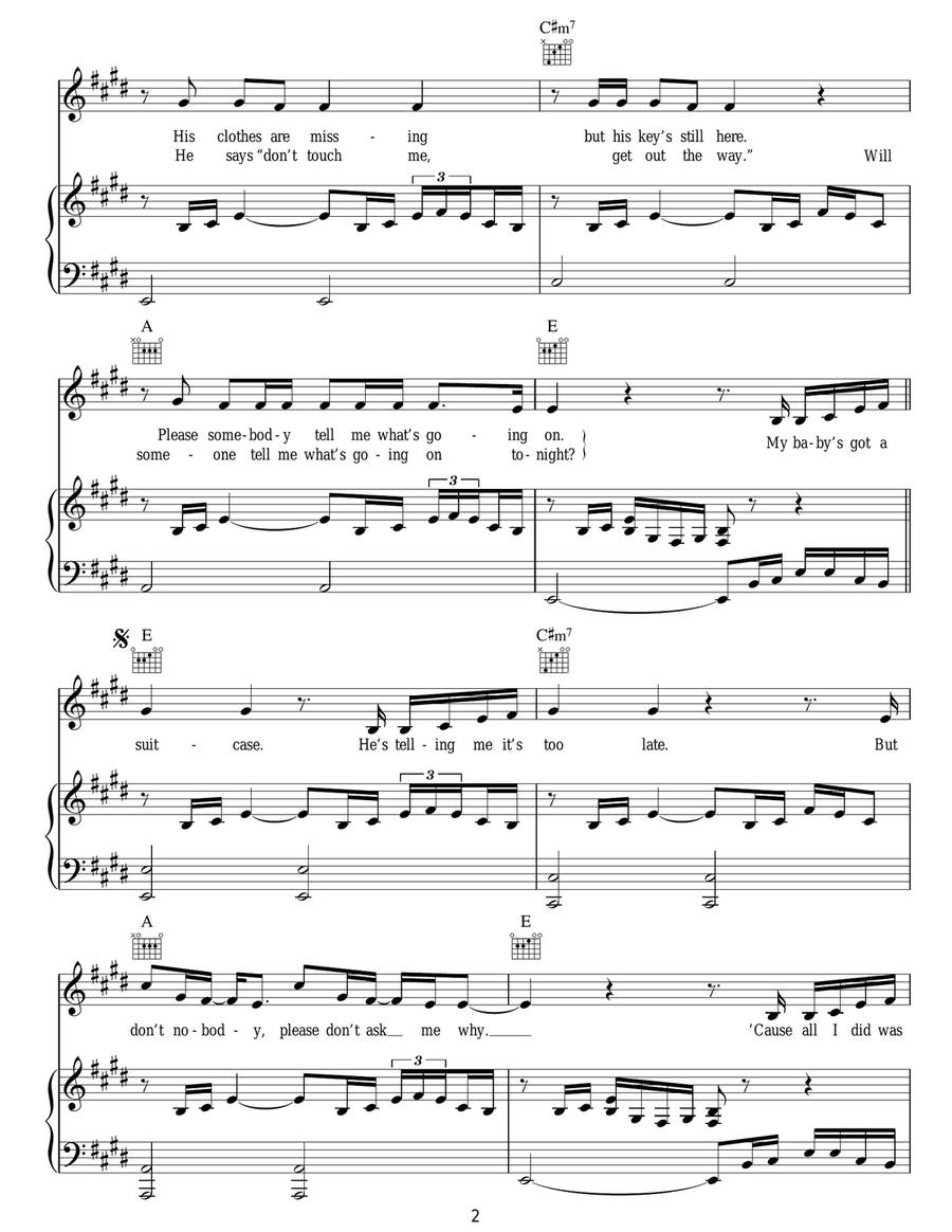 Suitcase Suitcase Piano, Vocal, Guitar scores gallery preview page 2