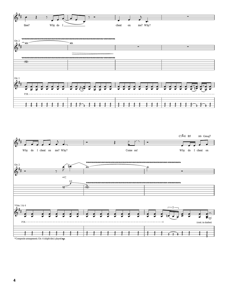 Cheat On Me Cheat On Me Acoustic Guitar scores gallery preview page 4