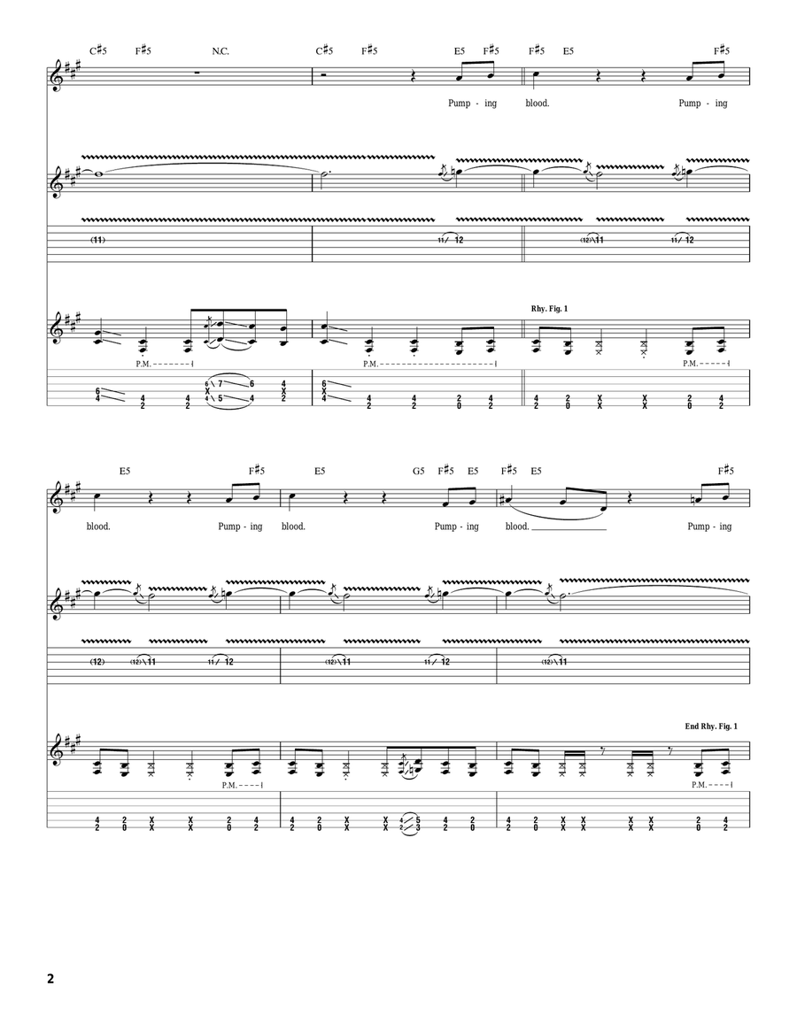 Pumping Blood Pumping Blood Acoustic Guitar scores gallery preview page 2