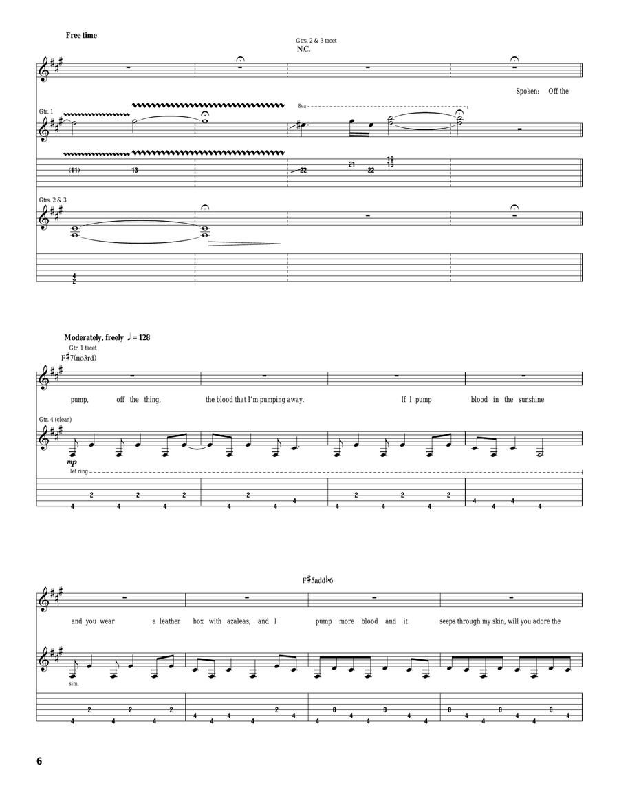 Pumping Blood Pumping Blood Acoustic Guitar scores gallery preview page 6