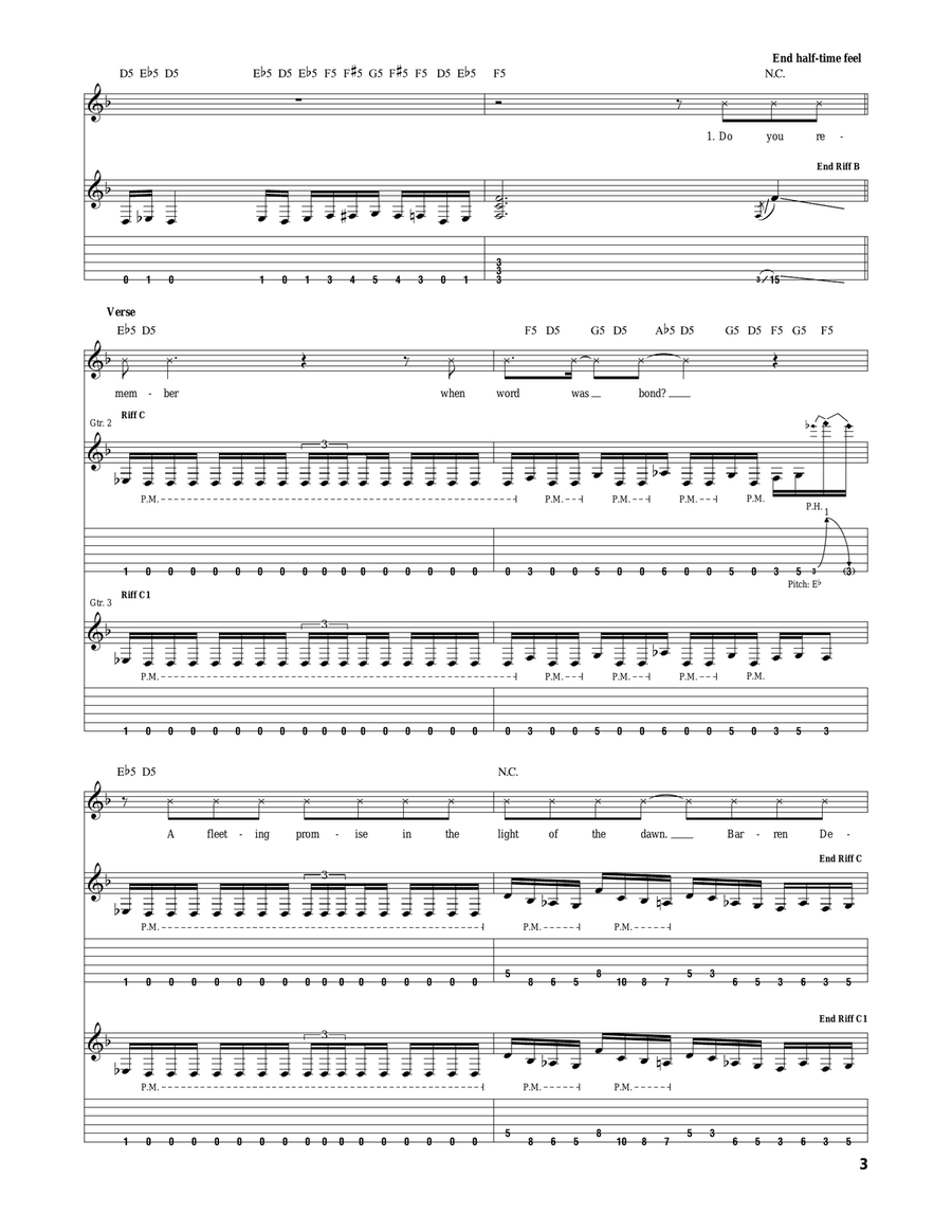 Ghost Walking Ghost Walking Acoustic Guitar scores gallery preview page 3